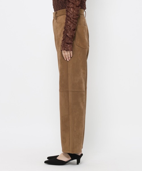 mysty woman（ミスティウーマン）の「フェイクレザーニーキリカエパンツ　600491（スラックス・レディース・ブラック系その他/ブラウン系その他・MEDIUM/SMALL）」の8枚目の写真