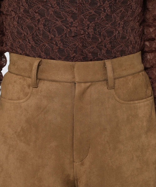 mysty woman（ミスティウーマン）の「フェイクレザーニーキリカエパンツ　600491（スラックス・レディース・ブラック系その他/ブラウン系その他・MEDIUM/SMALL）」の12枚目の写真