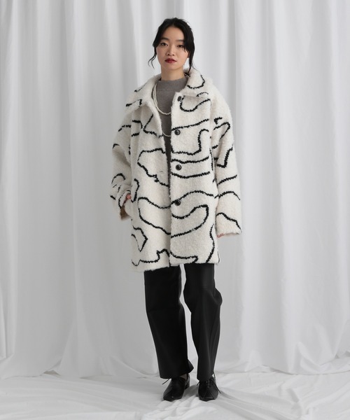 mysty woman（ミスティウーマン）の「フェイクレザーニーキリカエパンツ　600491（スラックス・レディース・ブラック系その他/ブラウン系その他・MEDIUM/SMALL）」の5枚目の写真