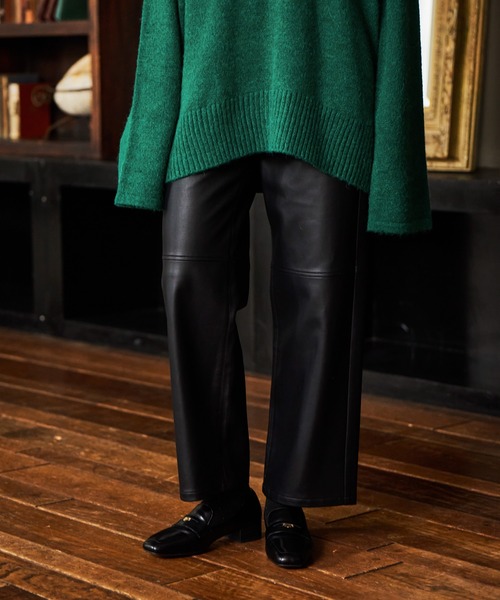 mysty woman(ミスティウーマン)の「フェイクレザーニーキリカエパンツ 600491(スラックス・レディース・ブラック系その他/ブラウン系その他・MEDIUM/SMALL)」の22枚目の写真