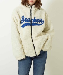 Bling Leads（ブリングリーズ）の「【RES】【Bling leads】オーバーサイズ刺繍ロゴボアフルZIPパーカー（ブルゾン）」