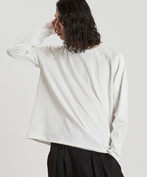 NO ID.(ノーアイディ)の「mlt5480-チェンジングC-N-PO ロングスリーブカットソー(857006-352T)(Tシャツ/カットソー・メンズ・ホワイト/グレー/ブラック・ONE SIZE)」の4枚目の写真