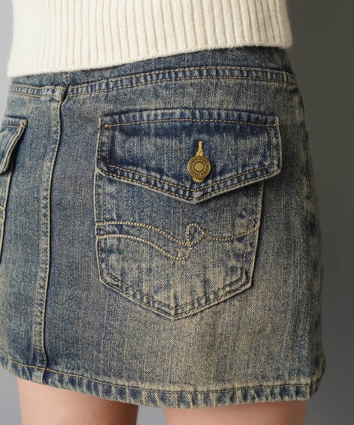 SPINNS（スピンズ）の「毎日使える王道デザイン☆【2サイズ展開】デニムタイトミニスカート/プレーン/平成ギャル/インナーパンツ付き（デニムスカート・レディース・ブルー系その他/ブラック・M/S）」の11枚目の写真