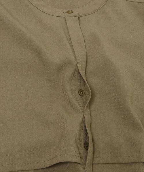 KBF（ケイビーエフ）の「レイヤードミニシャツワンピース（ワンピース・レディース・チャコールグレー/ブラウン/オフホワイト・ONE）」の20枚目の写真