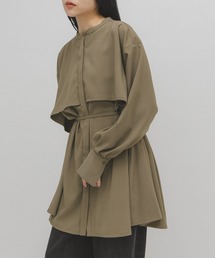 KBF | レイヤードミニシャツワンピース(ワンピース)