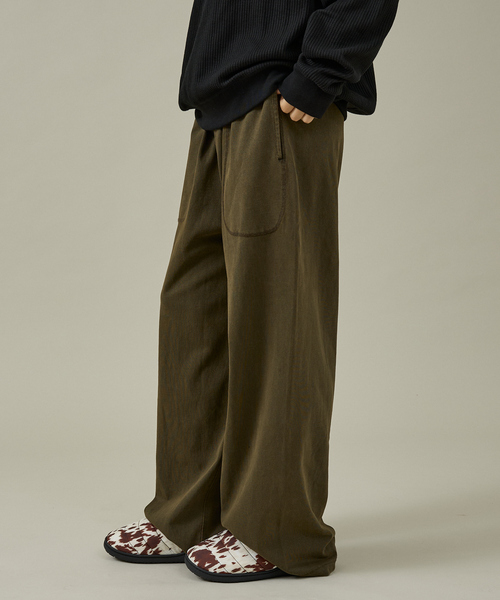 ABAHOUSE（アバハウス）の「【SEABEES / シービス】HEAVY WEIGHT WIDE PANTS / ヘビーウェイト ワイドパンツ/2523-SB34（スウェットパンツ・メンズ・グレー系その他/ブラック/ホワイト系その他/ブラウン・L/M）」の4枚目の写真