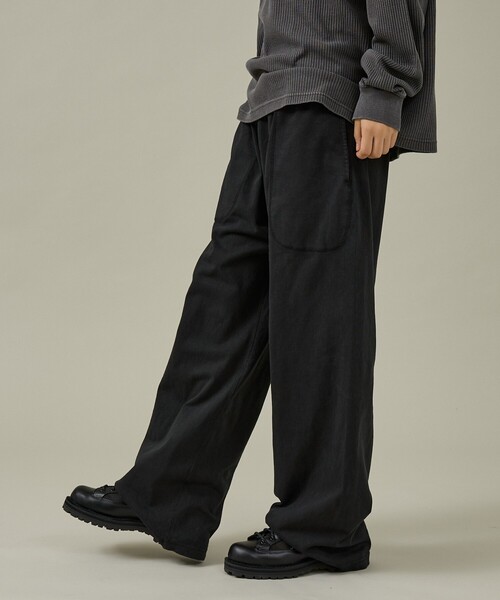 ABAHOUSE（アバハウス）の「【SEABEES / シービス】HEAVY WEIGHT WIDE PANTS / ヘビーウェイト ワイドパンツ/2523-SB34（スウェットパンツ・メンズ・グレー系その他/ブラック/ホワイト系その他/ブラウン・L/M）」の15枚目の写真