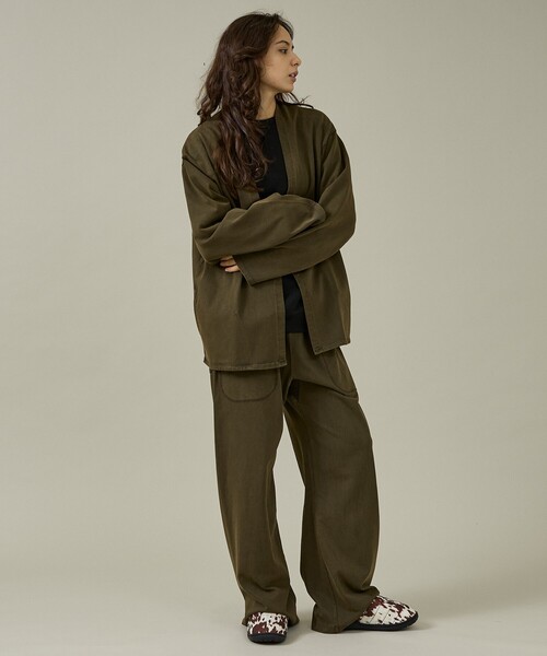 ABAHOUSE（アバハウス）の「【SEABEES / シービス】HEAVY WEIGHT WIDE PANTS / ヘビーウェイト ワイドパンツ/2523-SB34（スウェットパンツ・メンズ・グレー系その他/ブラック/ホワイト系その他/ブラウン・L/M）」の9枚目の写真