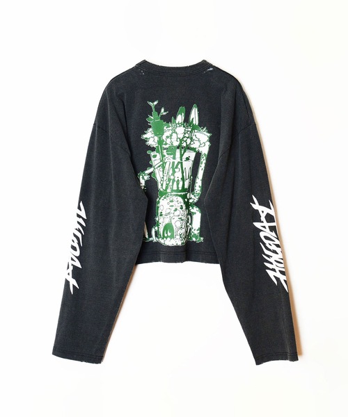 HOLIDAY（ホリデイ）の「SUPER FINE DRY CROPPED DAMAGE L/S T-SHIRT (CIRCULATION) スーパーファインドライクロップドダメージロングスリーブTシャツ (サーキュレーション)（Tシャツ/カットソー・レディース・レッド/シルバーグレー/ブラック・XL）」の9枚目の写真