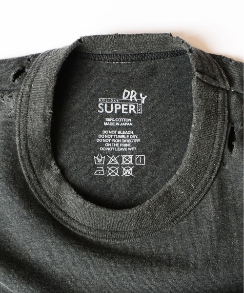 HOLIDAY（ホリデイ）の「SUPER FINE DRY CROPPED DAMAGE L/S T-SHIRT (CIRCULATION) スーパーファインドライクロップドダメージロングスリーブTシャツ (サーキュレーション)（Tシャツ/カットソー・レディース・レッド/シルバーグレー/ブラック・XL）」の11枚目の写真