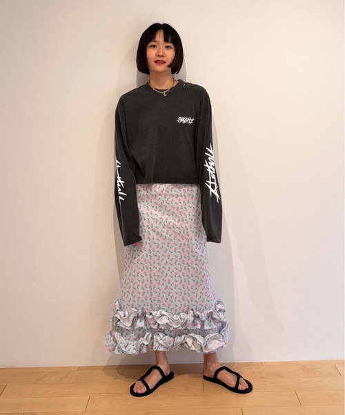 HOLIDAY（ホリデイ）の「SUPER FINE DRY CROPPED DAMAGE L/S T-SHIRT (CIRCULATION) スーパーファインドライクロップドダメージロングスリーブTシャツ (サーキュレーション)（Tシャツ/カットソー・レディース・レッド/シルバーグレー/ブラック・XL）」の21枚目の写真