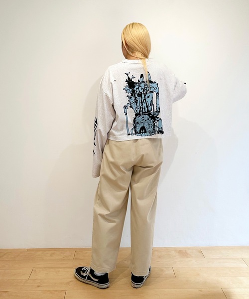 HOLIDAY（ホリデイ）の「SUPER FINE DRY CROPPED DAMAGE L/S T-SHIRT (CIRCULATION) スーパーファインドライクロップドダメージロングスリーブTシャツ (サーキュレーション)（Tシャツ/カットソー・レディース・レッド/シルバーグレー/ブラック・XL）」の5枚目の写真