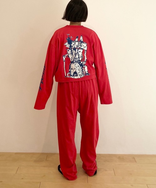 HOLIDAY（ホリデイ）の「SUPER FINE DRY CROPPED DAMAGE L/S T-SHIRT (CIRCULATION) スーパーファインドライクロップドダメージロングスリーブTシャツ (サーキュレーション)（Tシャツ/カットソー・レディース・レッド/シルバーグレー/ブラック・XL）」の8枚目の写真