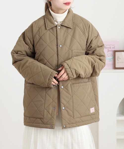 BIG MIKE(ビッグマイク)の「BIG MIKE キルティング ナイロンコーチジャケット(ナイロンジャケット・メンズ・チャコール/カーキ・XL/L/M)」の7枚目の写真