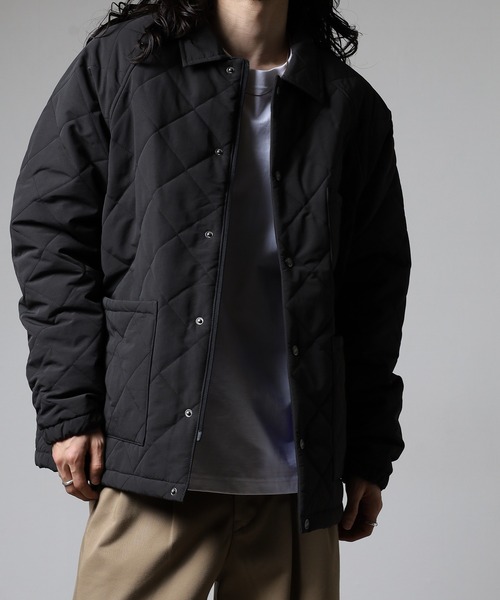 BIG MIKE(ビッグマイク)の「BIG MIKE キルティング ナイロンコーチジャケット(ナイロンジャケット・メンズ・チャコール/カーキ・XL/L/M)」の10枚目の写真