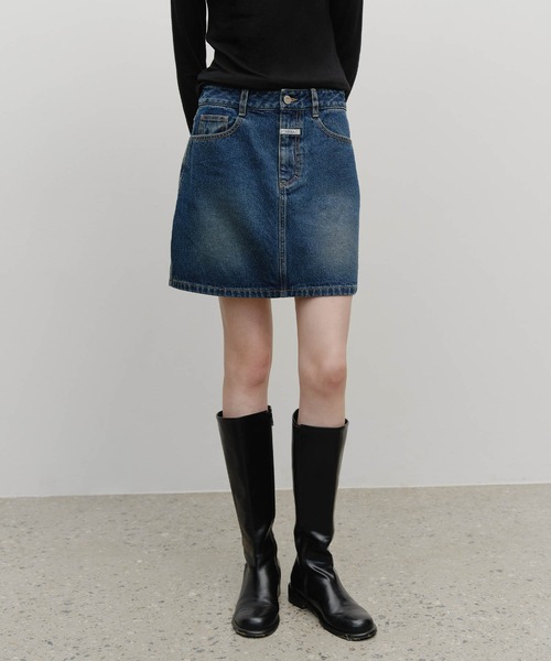 W DENIM MINI SKIRT（スカート）｜MARITHE + FRANCOIS GIRBAUD（マリテ