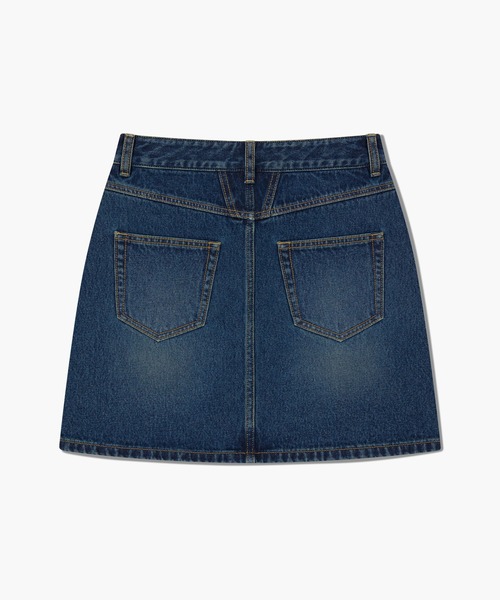 MARITHE + FRANCOIS GIRBAUD(マリテフランソワジルボー)の「W DENIM MINI SKIRT(スカート・レディース・ダークブルー/Black・SMALL/MEDIUM)」の3枚目の写真
