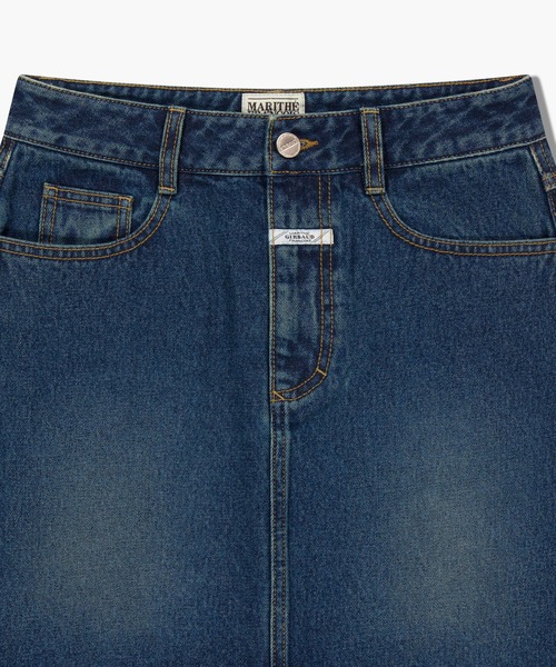 MARITHE + FRANCOIS GIRBAUD(マリテフランソワジルボー)の「W DENIM MINI SKIRT(スカート・レディース・ダークブルー/Black・SMALL/MEDIUM)」の4枚目の写真