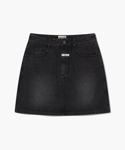 MARITHE + FRANCOIS GIRBAUD(マリテフランソワジルボー)の「W DENIM MINI SKIRT(スカート・レディース・ダークブルー/Black・SMALL/MEDIUM)」の10枚目の写真