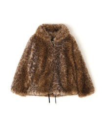 DANKE SCHON（ダンケシェーン）の「DankeSchon/ダンケシェーン/ECO FUR HOOD BLOUSON LEOPARDO（その他アウター）」