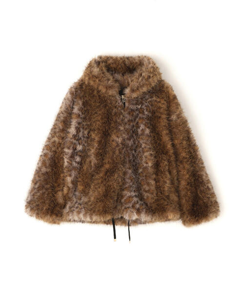 DANKE SCHON(ダンケシェーン)の「DankeSchon/ダンケシェーン/ECO FUR HOOD BLOUSON LEOPARDO(その他アウター・レディース・ブラック・L/M)」の1枚目の写真