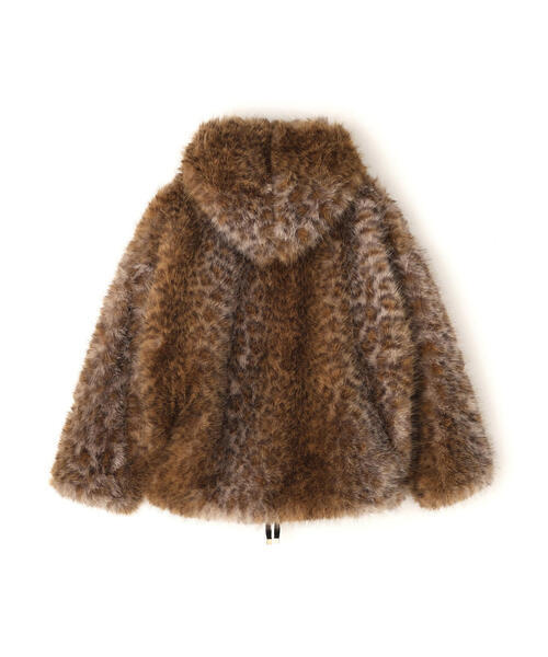 DANKE SCHON(ダンケシェーン)の「DankeSchon/ダンケシェーン/ECO FUR HOOD BLOUSON LEOPARDO(その他アウター・レディース・ブラック・L/M)」の2枚目の写真