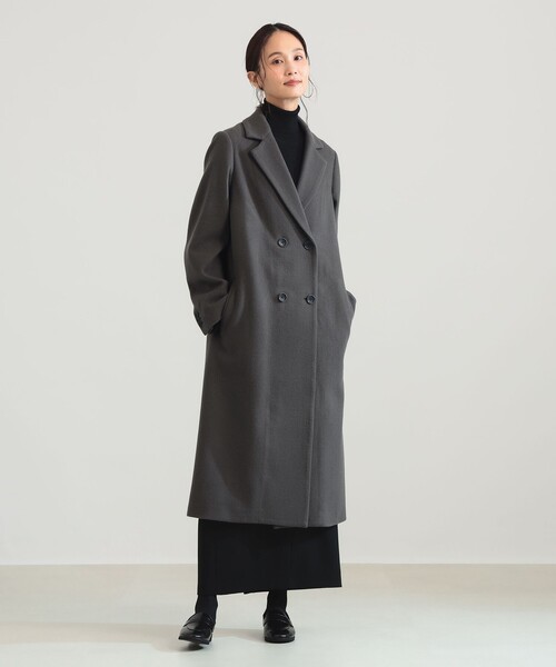 Demi-Luxe BEAMS(デミルクス ビームス)の「【1/9値下げ】ライトウール チェスターコート(チェスターコート・レディース・チャコールグレー/グリーン系その他・36/38)」の22枚目の写真