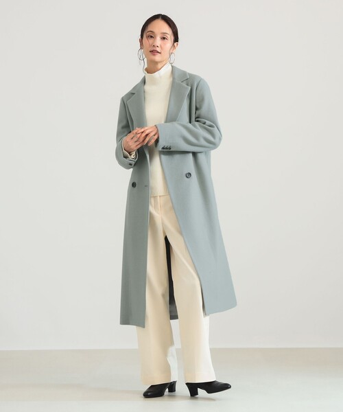 Demi-Luxe BEAMS(デミルクス ビームス)の「【1/9値下げ】ライトウール チェスターコート(チェスターコート・レディース・チャコールグレー/グリーン系その他・36/38)」の7枚目の写真