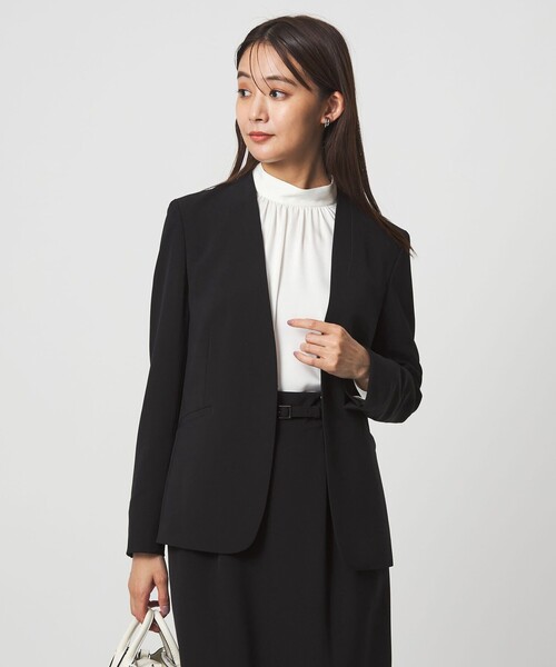 size SHORTあり］パウドレ ノーラペル ジャケット ウォッシャブル