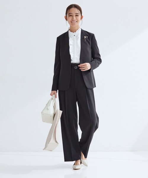 size SHORTあり］パウドレ ノーラペル ジャケット ウォッシャブル