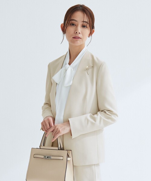 size SHORTあり］パウドレ ノーラペル ジャケット ウォッシャブル