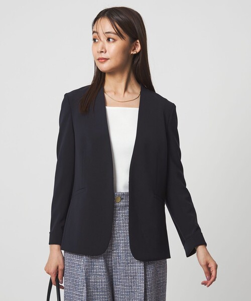 size SHORTあり］パウドレ ノーラペル ジャケット ウォッシャブル