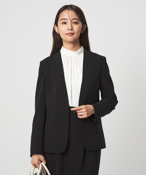 size SHORTあり］パウドレ ノーラペル ジャケット ウォッシャブル