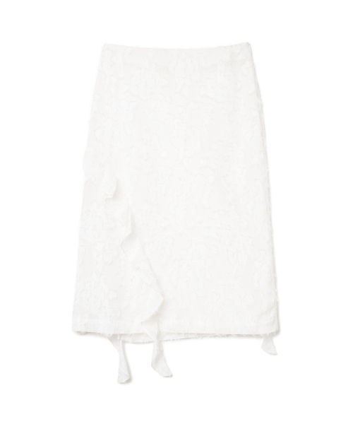 MILLO WOMEN（ミロウーマン）の「シアーラッフルミディスカート[ホワイト]（スカート・レディース・その他・SMALL/MEDIUM）」の5枚目の写真