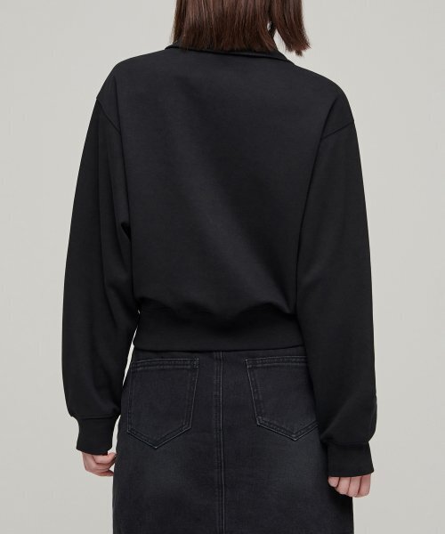 MUSINSA STANDARD WOMAN（ムシンサスタンダードウーマン）の「ウィメンズフラットテリー ハイネックスウェットジップアップ[ブラック]（スウェット・レディース・その他・SMALL/MEDIUM/LARGE/X-SMALL）」の3枚目の写真