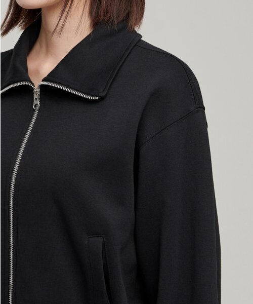 MUSINSA STANDARD WOMAN（ムシンサスタンダードウーマン）の「ウィメンズフラットテリー ハイネックスウェットジップアップ[ブラック]（スウェット・レディース・その他・SMALL/MEDIUM/LARGE/X-SMALL）」の7枚目の写真
