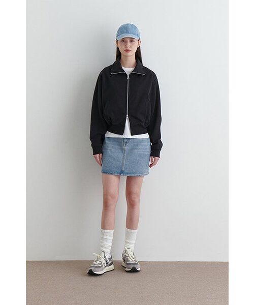 MUSINSA STANDARD WOMAN（ムシンサスタンダードウーマン）の「ウィメンズフラットテリー ハイネックスウェットジップアップ[ブラック]（スウェット・レディース・その他・SMALL/MEDIUM/LARGE/X-SMALL）」の9枚目の写真