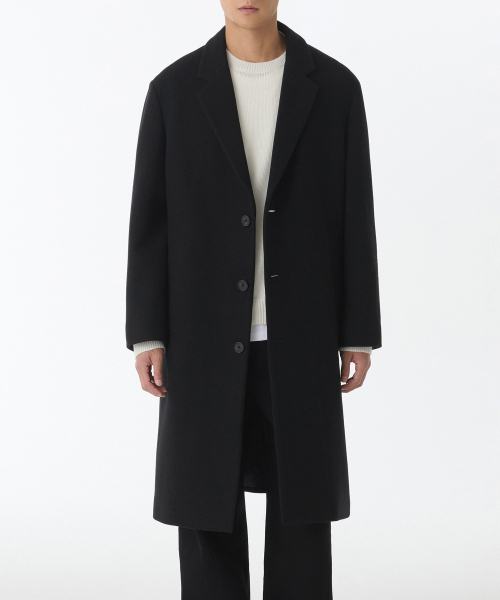 MUSINSA STANDARD（ムシンサスタンダード）の「デイリーシングルコート[ブラック]（チェスターコート・メンズ・その他・MEDIUM/LARGE/X-LARGE/XX-LARGE）」の4枚目の写真