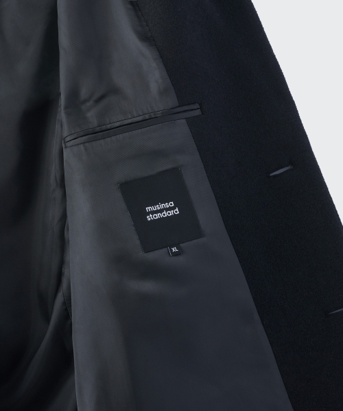 MUSINSA STANDARD（ムシンサスタンダード）の「デイリーシングルコート[ブラック]（チェスターコート・メンズ・その他・MEDIUM/LARGE/X-LARGE/XX-LARGE）」の9枚目の写真