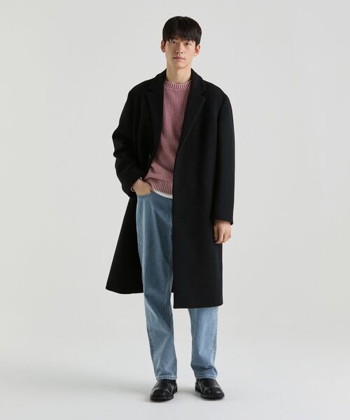 MUSINSA STANDARD（ムシンサスタンダード）の「デイリーシングルコート[ブラック]（チェスターコート・メンズ・その他・MEDIUM/LARGE/X-LARGE/XX-LARGE）」の2枚目の写真