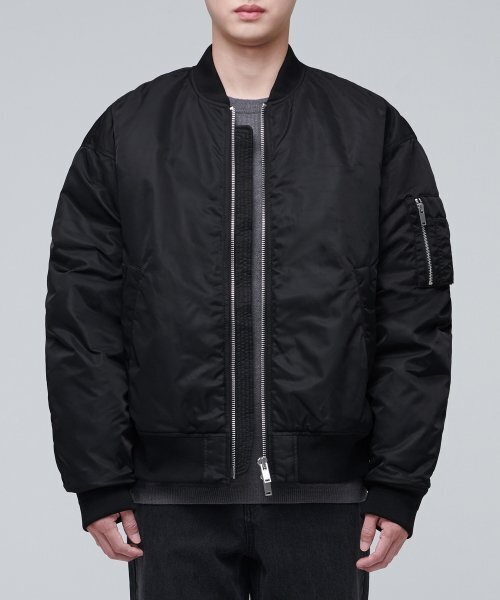 MUSINSA STANDARD（ムシンサスタンダード）の「特大MA-1ボンバージャケット[ブラック]（ブルゾン・メンズ・その他・MEDIUM/LARGE/X-LARGE/XX-LARGE）」の8枚目の写真