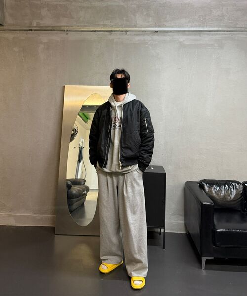 MUSINSA STANDARD（ムシンサスタンダード）の「特大MA-1ボンバージャケット[ブラック]（ブルゾン・メンズ・その他・MEDIUM/LARGE/X-LARGE/XX-LARGE）」の19枚目の写真