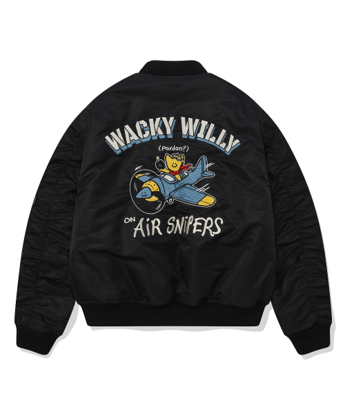 Wacky WiLLy(ワッキーウィリー)の「パッチワークMA-1ブラック(ブルゾン・レディース・その他・SMALL/MEDIUM/LARGE/X-LARGE)」の3枚目の写真