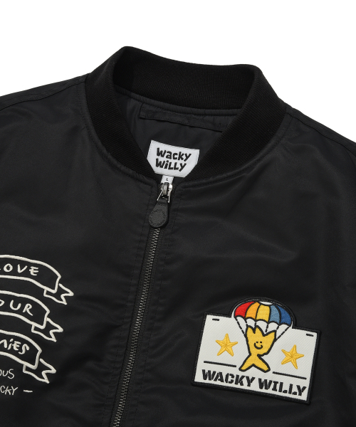 Wacky WiLLy(ワッキーウィリー)の「パッチワークMA-1ブラック(ブルゾン・レディース・その他・SMALL/MEDIUM/LARGE/X-LARGE)」の5枚目の写真