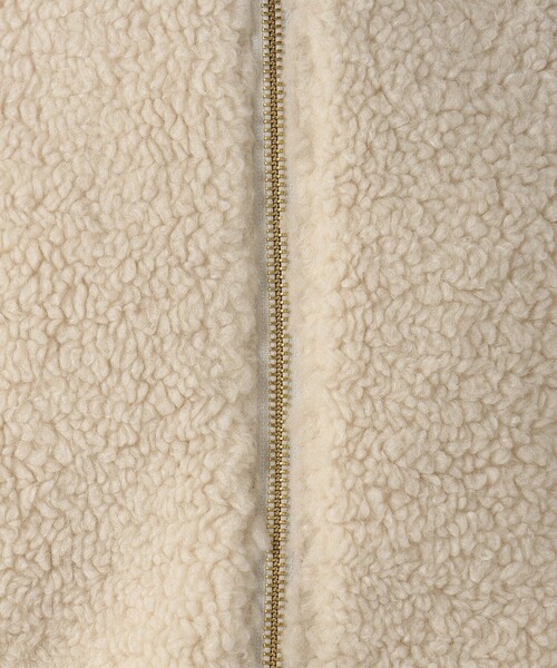 Afternoon Tea（アフタヌーンティー）の「ボアノーカラージャケット（その他アウター・レディース・ライトブラウン/ライトベージュ・MEDIUM）」の7枚目の写真