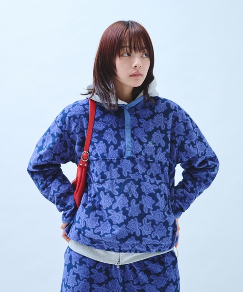 common gull products.(コモンガルプロダクツ)の「さみしさの気配がするフリース(その他アウター・レディース・パープル系/グレー系/ネイビー/チャコール・SMALL/MEDIUM/LARGE)」の8枚目の写真