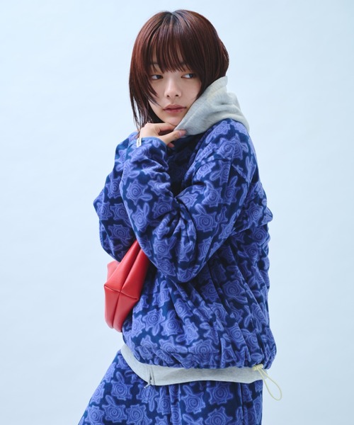 common gull products.(コモンガルプロダクツ)の「さみしさの気配がするフリース(その他アウター・レディース・パープル系/グレー系/ネイビー/チャコール・SMALL/MEDIUM/LARGE)」の12枚目の写真