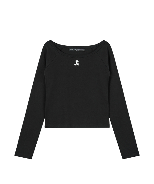Rest&Recreation(レストアンドレクリエーション)の「U-NECK RAGLAN TOP - BLACK(Tシャツ/カットソー・レディース・その他・ONE)」の1枚目の写真