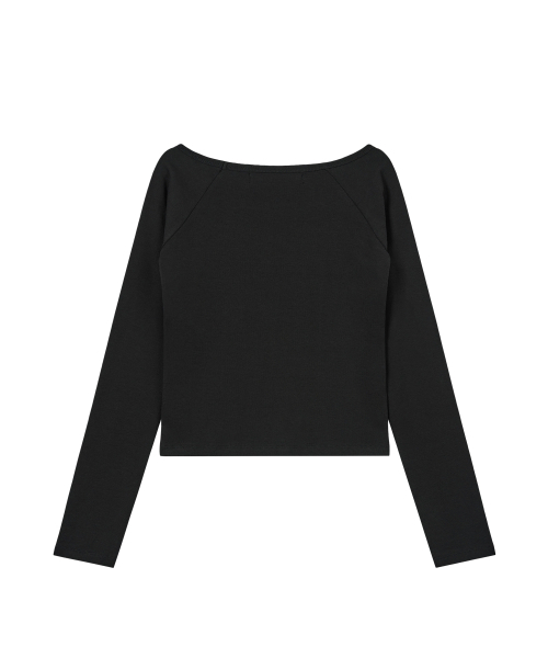 Rest&Recreation(レストアンドレクリエーション)の「U-NECK RAGLAN TOP - BLACK(Tシャツ/カットソー・レディース・その他・ONE)」の2枚目の写真