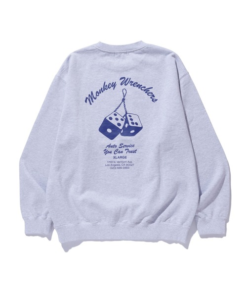 XLARGE(エクストララージ)の「MONKEY WRENCHERS CREWNECK SWEATSHIRT(スウェット・メンズ・アッシュ/ブラック/オリーブ・S/M/L/XL)」の7枚目の写真